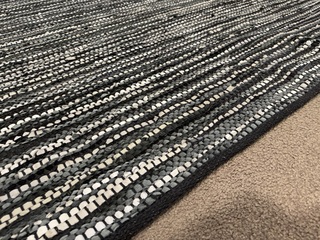 Vloerkleed, meerkleurig leer